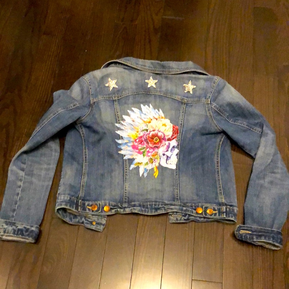 One of a kind jean jacket 🤩